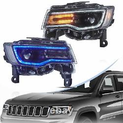 VLAND Full LED Headlights For 2014-2022 Jeep Grand Cherokee WithStart-up Animation