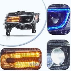 VLAND Full LED Headlights For 2014-2022 Jeep Grand Cherokee WithStart-up Animation