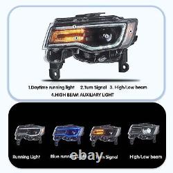 VLAND Full LED Headlights For 2014-2022 Jeep Grand Cherokee WithStart-up Animation