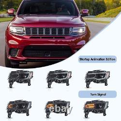 VLAND Full LED Headlights For 2014-2022 Jeep Grand Cherokee WithStart-up Animation