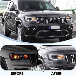 VLAND Full LED Headlights For 2014-2022 Jeep Grand Cherokee WithStart-up Animation