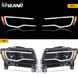 VLAND Projector Full LED Headlights withAnimation For 2011-13 Jeep Grand Cherokee