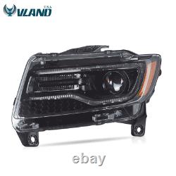 VLAND Projector Full LED Headlights withAnimation For 2011-13 Jeep Grand Cherokee