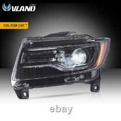 VLAND Projector Full LED Headlights withAnimation For 2011-13 Jeep Grand Cherokee