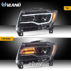 VLAND Projector Full LED Headlights withAnimation For 2011-13 Jeep Grand Cherokee