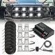 WHITE 160W 8 HID Bulbs Hide Away Hazard Emergency Warning Strobe Light Kit