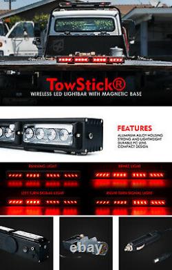 Xprite Red 21.5 Wireless LED Light Bar Traffic Advisor for 12V Tow Truck Pickup